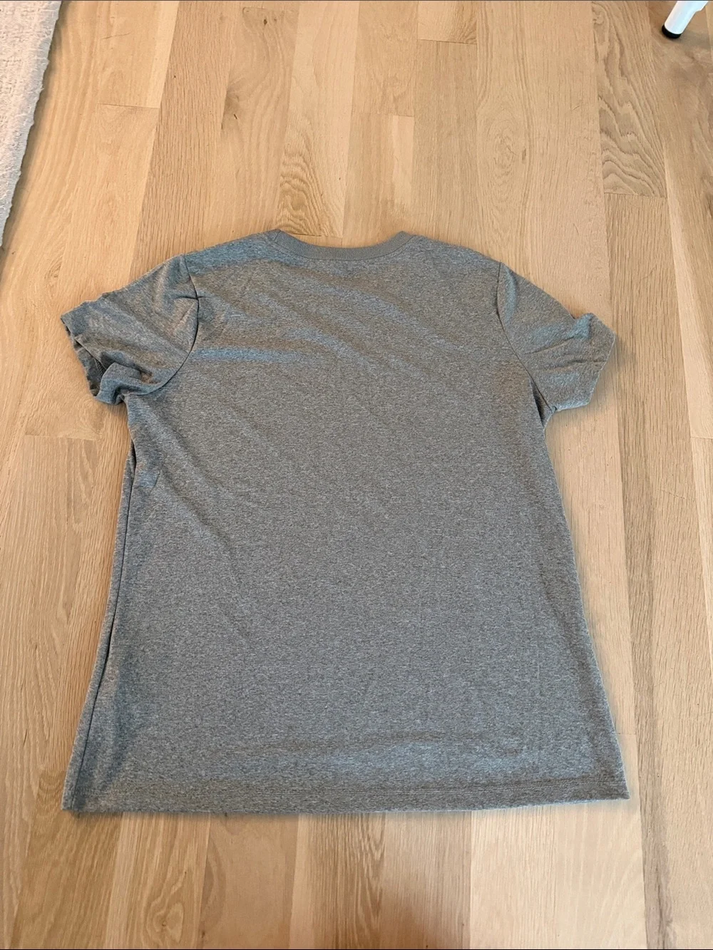 Nike Grey Heather Short Sleeve Tee with Black Swoosh Logo